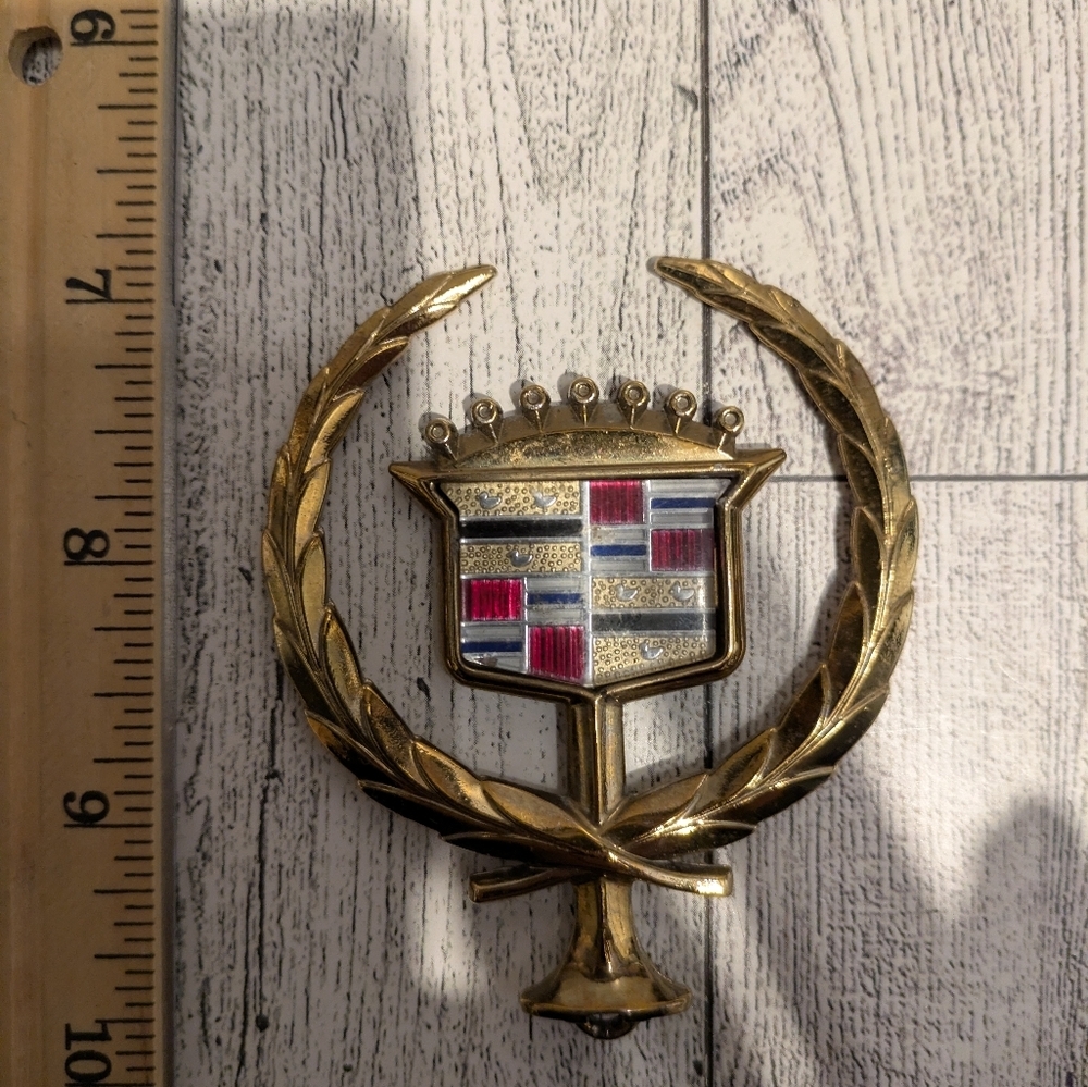 Cadillac Gold and Multicolor Car Emblem